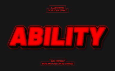 Ability 3D Bold Text Style Effect