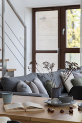 Table with stylish decorations