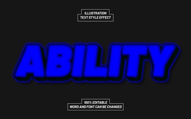 Ability 3D Bold Text Style Effect