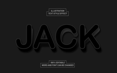 Black Jack Text Style Effect Mockup