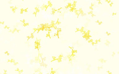 Light Yellow vector natural backdrop with branches.
