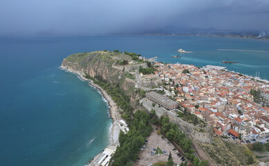 Greece Peloponessus Nafplio View from the castle
