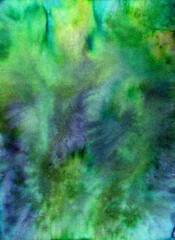 Magic watercolor background hand drawing. Drawing on paper, scanned image.