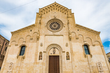 Fototapeta na wymiar Basilica Pontificia Cattedrale di Maria Santissima della Bruna e Sant'Eustachio in Matera, Italy