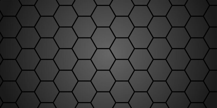 Metallic background. Vector geometric pattern of hexagons