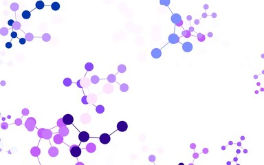 Light Purple, Pink vector background with forms of artificial intelligence.