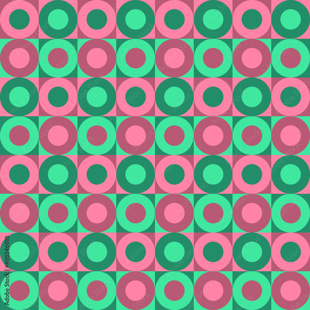 Poster seamless geometric pattern with the image of circles, squares. vector design for web banner, busines