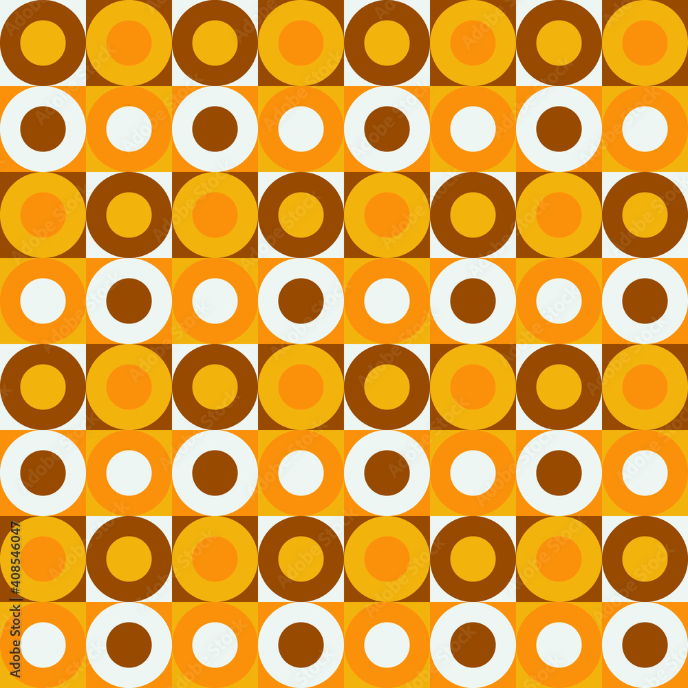 Poster seamless geometric pattern with the image of circles, squares. vector design for web banner, busines