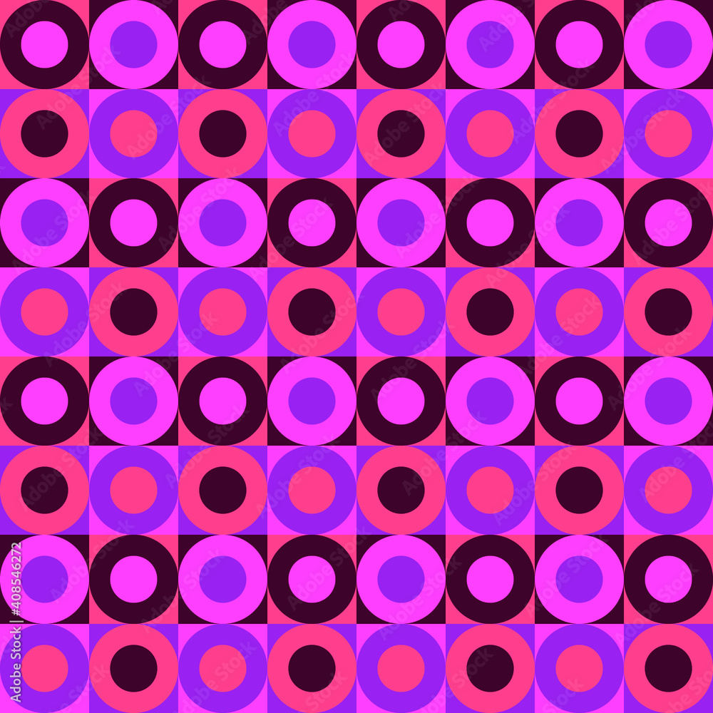 Poster seamless geometric pattern with the image of circles, squares. vector design for web banner, busines