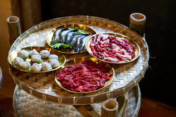Fresh hot pot, rich and varied hot pot dishes