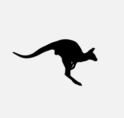 kangaroo icon, vector illustration. silhouette