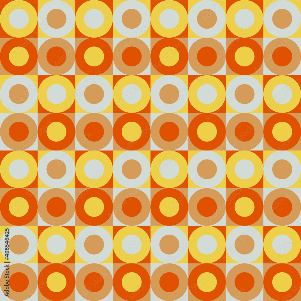 Poster seamless geometric pattern with the image of circles, squares. vector design for web banner, busines