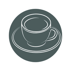 Coffee cup and Tea cup icon