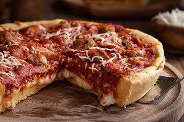 Deep Dish Sausage Pizza