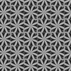 black and white symmetrical patterns. 
