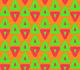 Seamless geometric pattern with the image of triangles, geometric shapes. Vector design for web banner, business presentation, brand package, fabric, print, wallpaper, postcard.