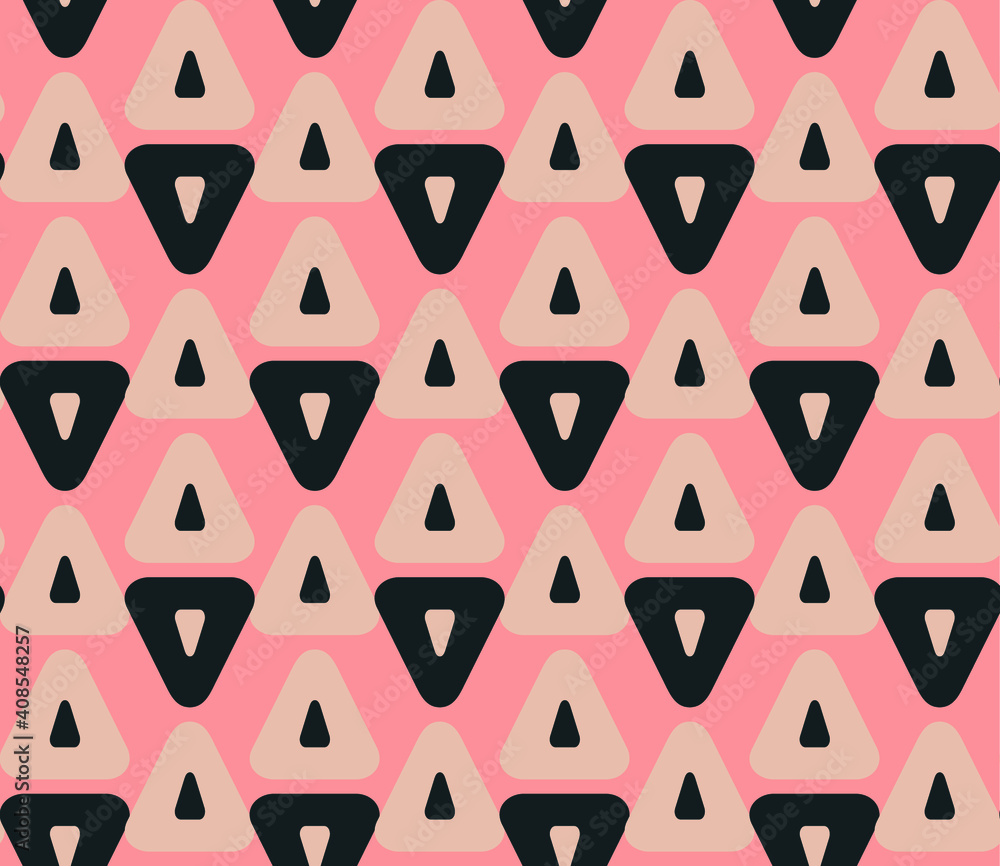 Poster seamless geometric pattern with the image of triangles, geometric shapes. vector design for web bann