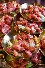 Fresh hot pot dishes, fresh cut ribs