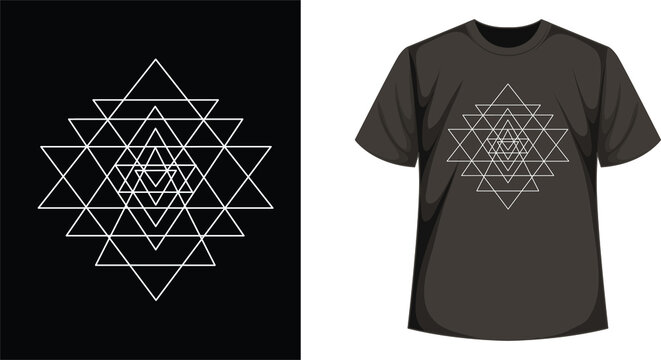 Sri Yantra Shirt Design Template