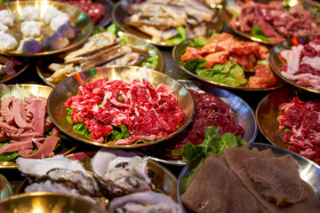 Fresh hot pot, rich and varied hot pot dishes