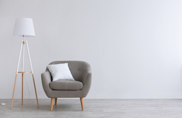 Modern scandinavian parlor or home office interior