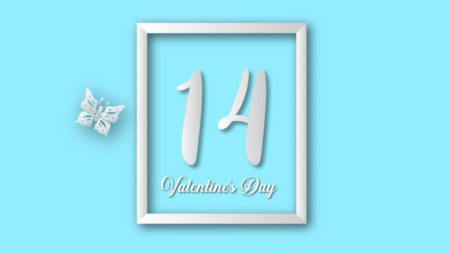 valentine's day, animation paper art