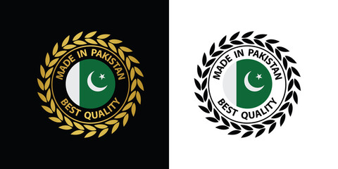 made in Pakistan vector stamp. badge with Pakistan flag	
