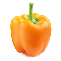 yellow bell pepper isolated on white background