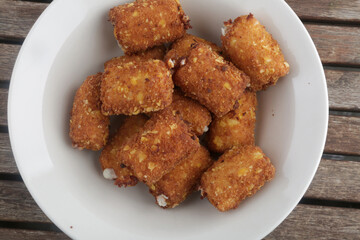 breaded mozzarella sticks as snack food