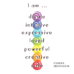 I am Seven Chakra Meditation - obrazy, fototapety, plakaty