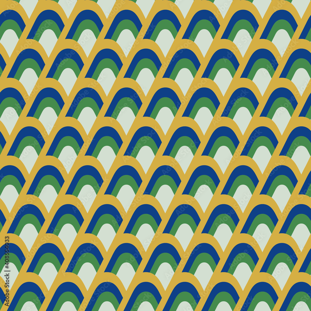 Poster seamless geometric pattern with the image of waves, sea, ocean. vector design for web banner, busine