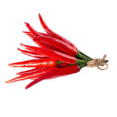 Red chili peppers isolated on a white background