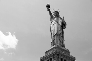 Statue of Liberty black and white