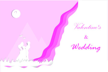 Vector symbols of love for Happy Women's, Mother's, Valentines Day, birthday greeting card design. And space for your messages