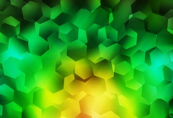 Light Green, Yellow vector gradient triangles template.