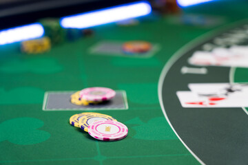 Casino Black Jack table