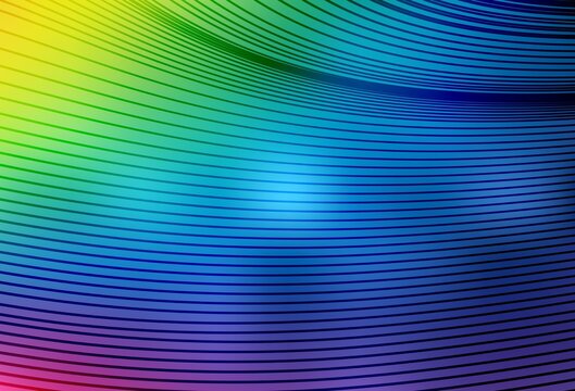 Light Multicolor vector pattern with curved lines.