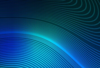 Dark Blue, Green vector layout with curved lines.