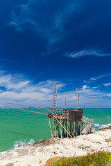 fishing towers near Vieste, NP Gargano, Foggia, Italy