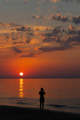 Fototapeta premium Sunset in Rodi Garganico, National park Gargano, Apulia, Italy