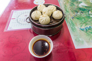 Steamed dumplings in Shaanxi province of China