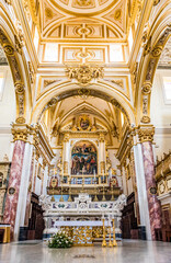 Obraz premium Matera Cathedral (Cattedrale di Santa Maria della Bruna e di Sant'Eustachio) in Matera, Italy.