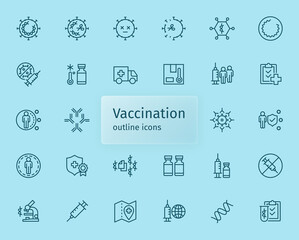 Vaccine outline iconset