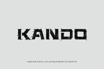 Kando, a unique uppercase letter of the alphabet with a random scribble