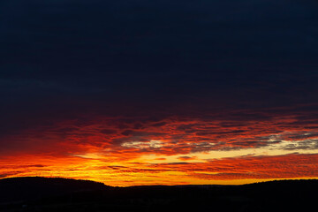 Sunset in Bile Karpaty, Slovakia