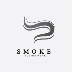 Fototapeta premium Smoke steam icon logo illustration isolated on white background,Aroma vaporize icons. Smells vector line icon, hot aroma, stink or cooking steam symbols, smelling or vapor