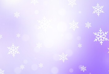 Fototapeta na wymiar Light Purple vector pattern in Christmas style.