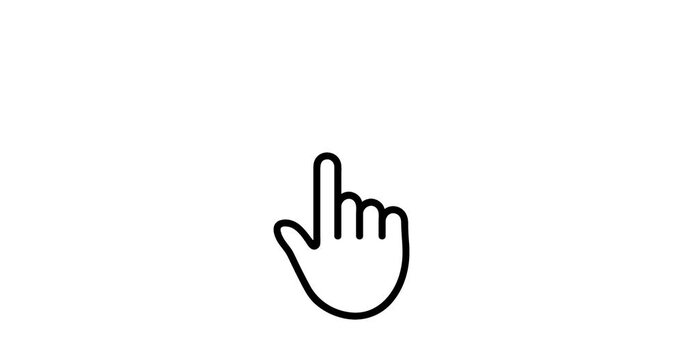 animation of a computer cursor with a click