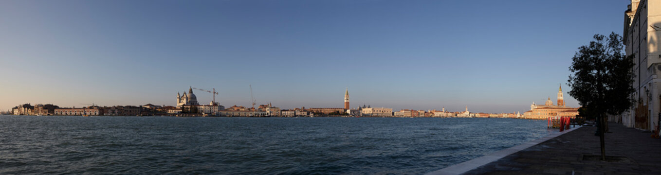 Panorama of Venice, the renaissance city state, from the Giudecca island