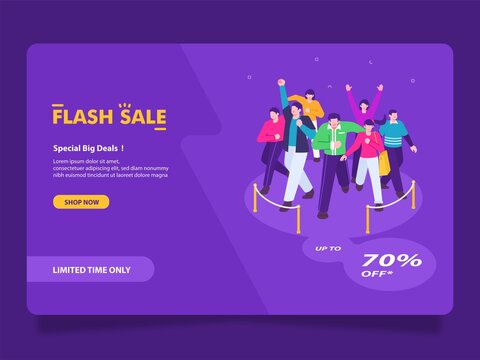 Flash Sale And Grand Opening Web Banner Template